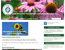 Tablet Screenshot of bdhn.de